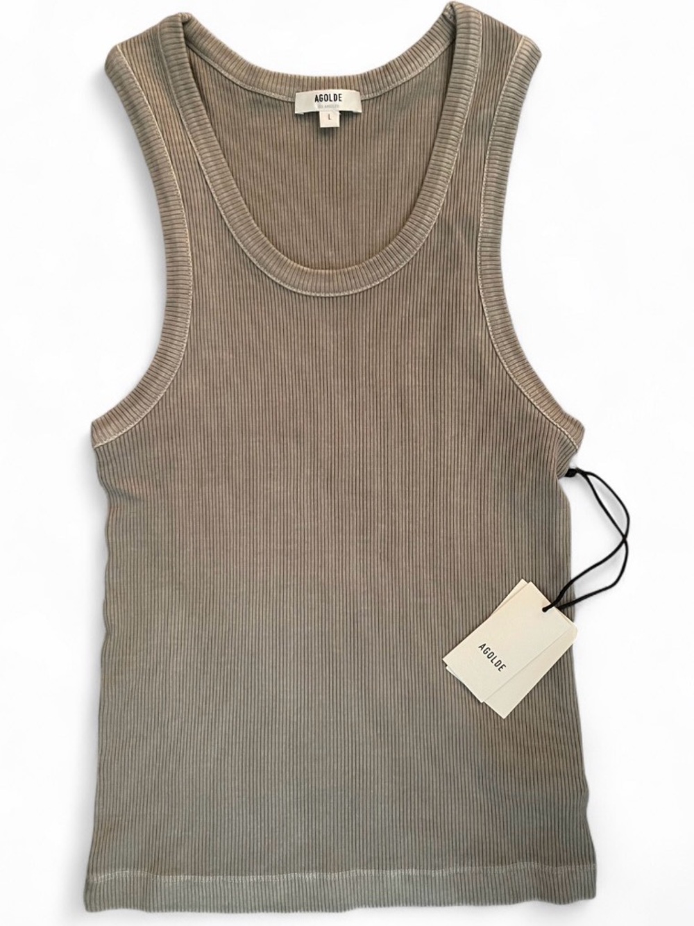 NWT Agolde Poppy Tank in Dune Womens Size Large
